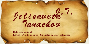 Jelisaveta Tanackov vizit kartica